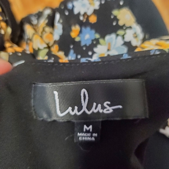Lulu's Quite a Sight Black Floral Print Tie-Strap Midi Dress - Picture 10 of 12